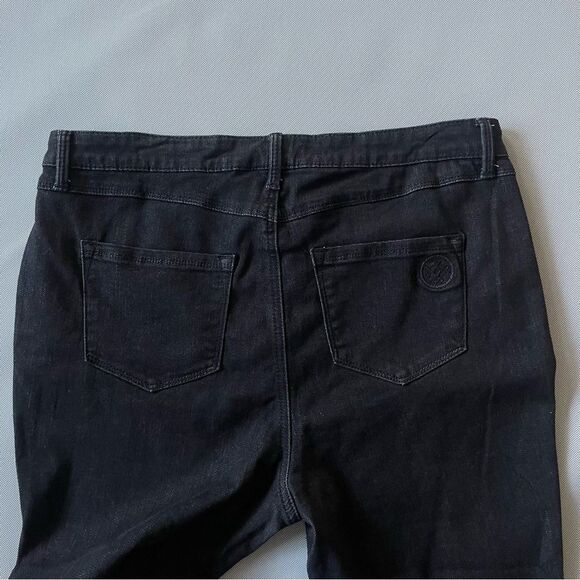 Laurie Felt Los Angeles Black Daisy Denim Ankle Skinny Jeans Women’s Size 18WP - Picture 3 of 11